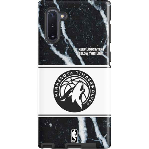 NBA Minnesota Timberwolves Marble Galaxy Note 10 Pro Case