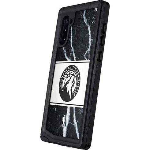 NBA Minnesota Timberwolves Marble Galaxy Note 10 Waterproof Case