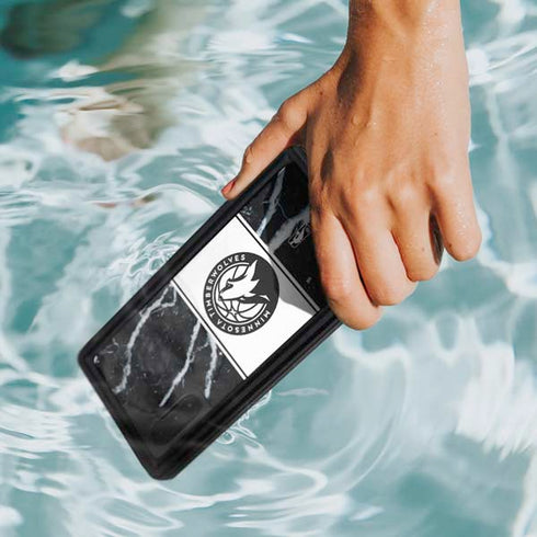 NBA Minnesota Timberwolves Marble Galaxy Note 10 Waterproof Case