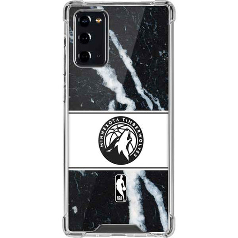 NBA Minnesota Timberwolves Marble Galaxy Note20 5G Clear Case