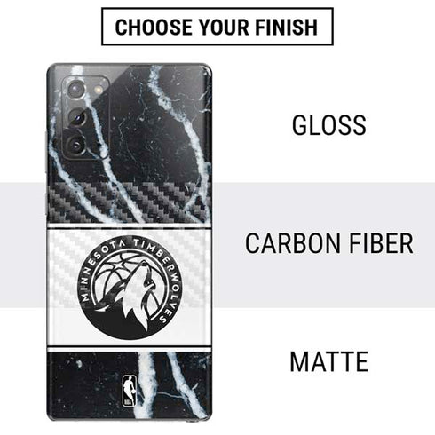 NBA Minnesota Timberwolves Marble Galaxy Note20 5G Skin