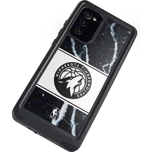 NBA Minnesota Timberwolves Marble Galaxy Note20 5G Waterproof Case