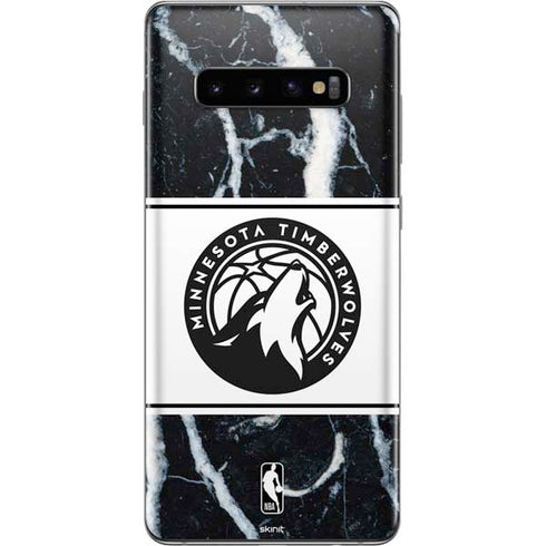 NBA Minnesota Timberwolves Marble Galaxy S10 Plus Skin