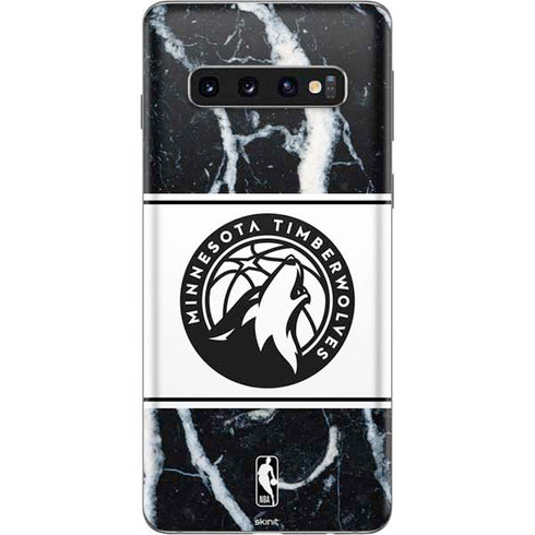 NBA Minnesota Timberwolves Marble Galaxy S10 Skin