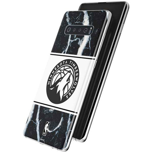 NBA Minnesota Timberwolves Marble Galaxy S10 Skin