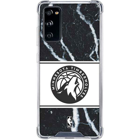 NBA Minnesota Timberwolves Marble Galaxy S20 FE Clear Case