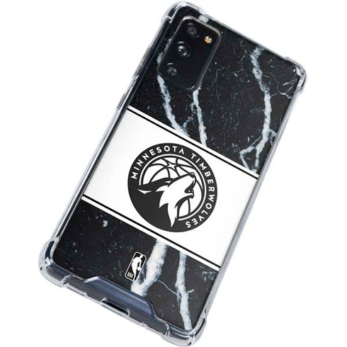 NBA Minnesota Timberwolves Marble Galaxy S20 FE Clear Case