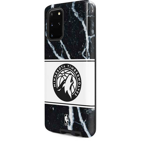 NBA Minnesota Timberwolves Marble Galaxy S20 Plus Pro Case