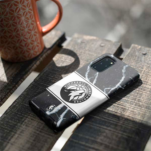 NBA Minnesota Timberwolves Marble Galaxy S20 Plus Pro Case