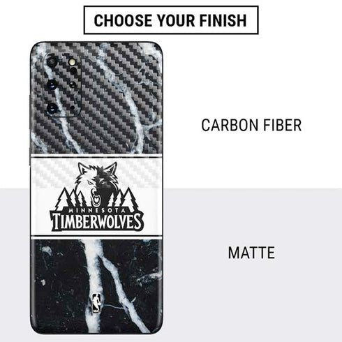 NBA Minnesota Timberwolves Marble Galaxy S20 Plus Skin