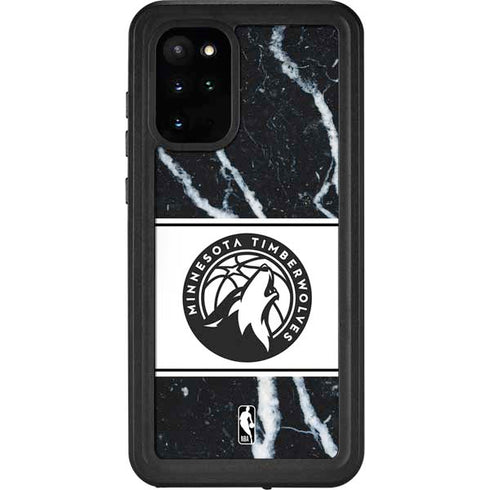 NBA Minnesota Timberwolves Marble Galaxy S20 Plus Waterproof Case