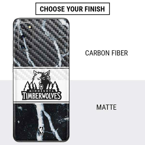 NBA Minnesota Timberwolves Marble Galaxy S20 Skin