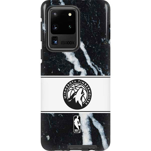 NBA Minnesota Timberwolves Marble Galaxy S20 Ultra 5G Pro Case