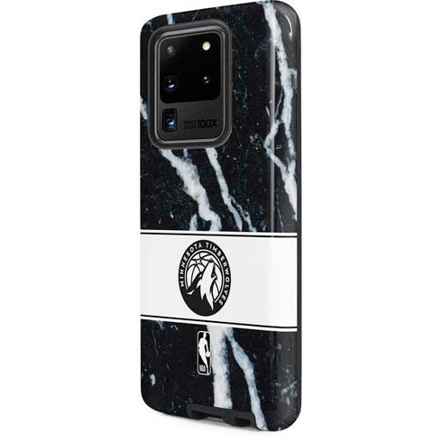 NBA Minnesota Timberwolves Marble Galaxy S20 Ultra 5G Pro Case