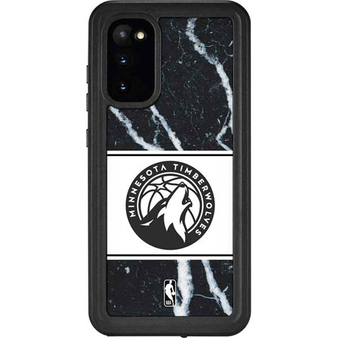 NBA Minnesota Timberwolves Marble Galaxy S20 Waterproof Case