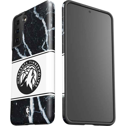 NBA Minnesota Timberwolves Marble Galaxy S21 FE Pro Case