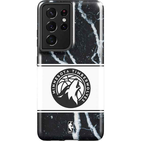 NBA Minnesota Timberwolves Marble Galaxy S21 Ultra 5G Pro Case