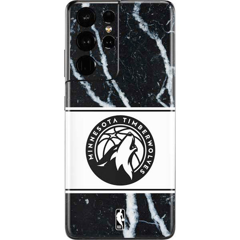 NBA Minnesota Timberwolves Marble Galaxy S21 Ultra 5G Skin