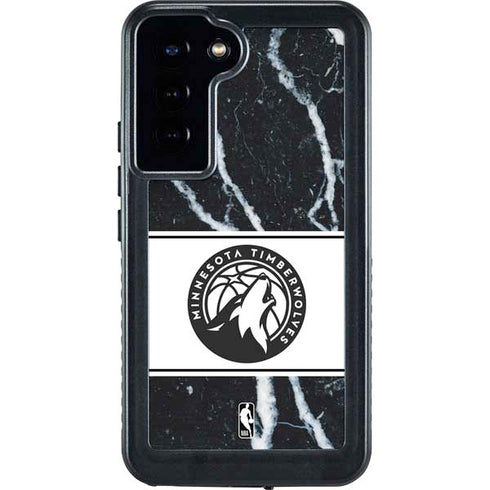NBA Minnesota Timberwolves Marble Galaxy S23 Plus Waterproof Case