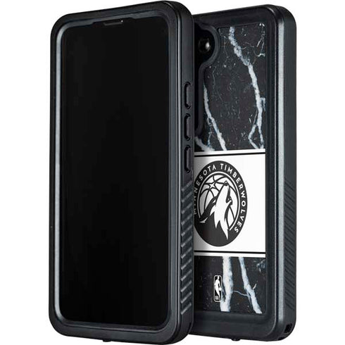 NBA Minnesota Timberwolves Marble Galaxy S23 Plus Waterproof Case