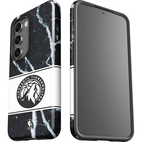 NBA Minnesota Timberwolves Marble Galaxy S23 Pro Case