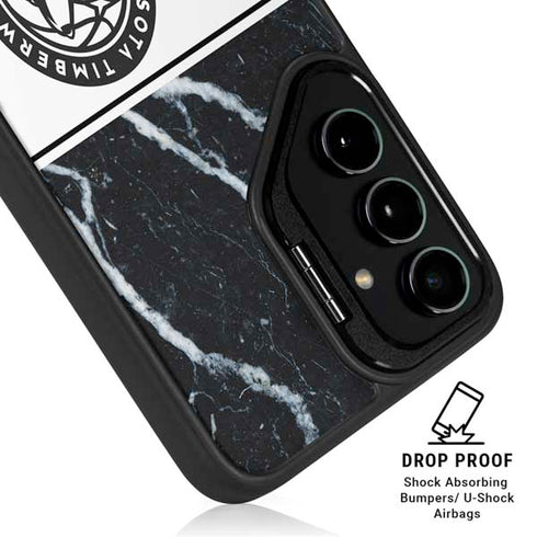 NBA Minnesota Timberwolves Marble Galaxy S25 Kickstand Case