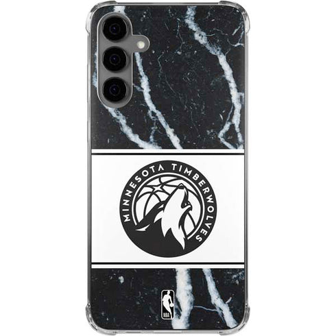 NBA Minnesota Timberwolves Marble Galaxy S24 Plus Clear Case
