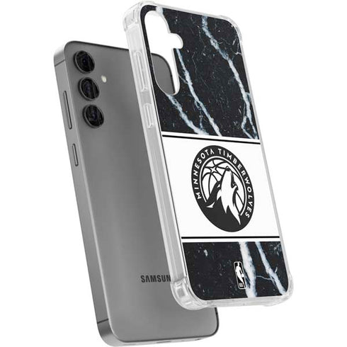 NBA Minnesota Timberwolves Marble Galaxy S24 Plus Clear Case