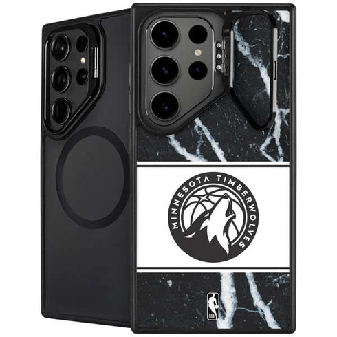 NBA Minnesota Timberwolves Marble Galaxy S24 Ultra Kickstand Case