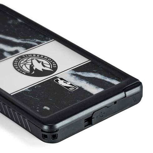 NBA Minnesota Timberwolves Marble Galaxy S24 Ultra Waterproof Case