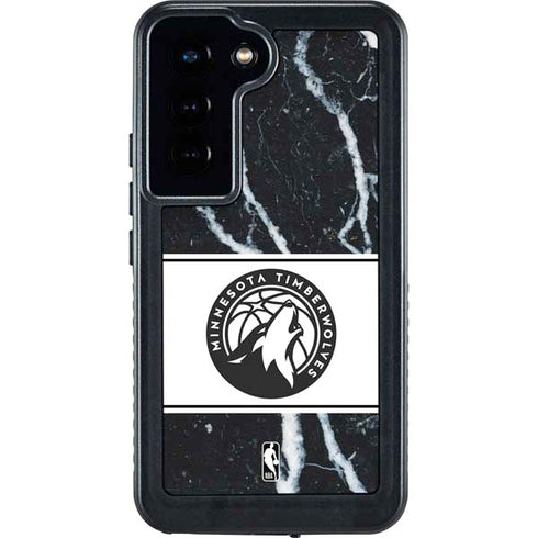 NBA Minnesota Timberwolves Marble Galaxy S24 Waterproof Case