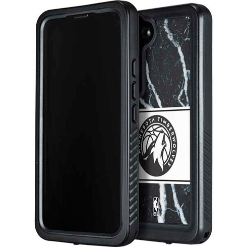 NBA Minnesota Timberwolves Marble Galaxy S24 Waterproof Case