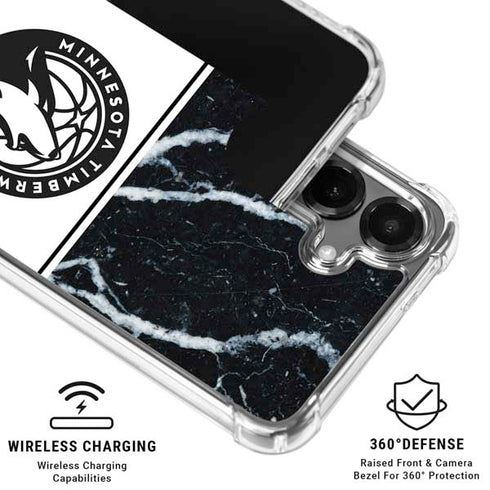 NBA Minnesota Timberwolves Marble Galaxy S26 Clear Case