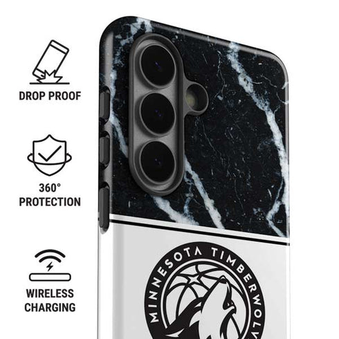 NBA Minnesota Timberwolves Marble Galaxy S26 Plus Impact Case