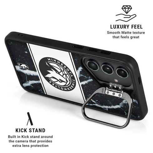 NBA Minnesota Timberwolves Marble Galaxy S26 Plus Kickstand Case
