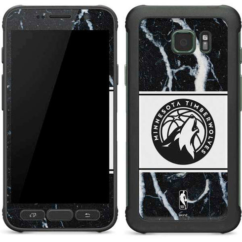 NBA Minnesota Timberwolves Marble Galaxy S7 Active Skin