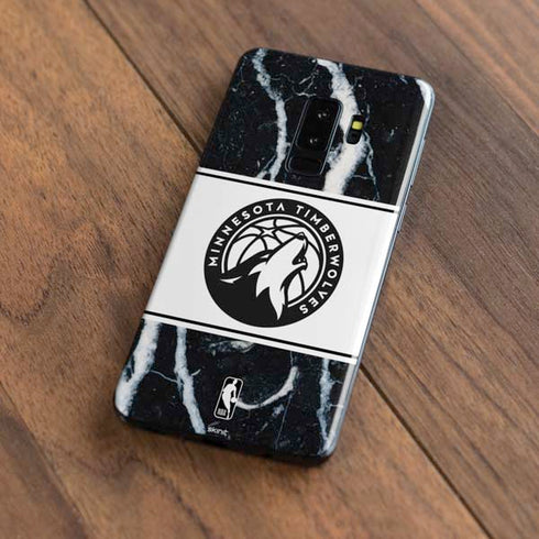 NBA Minnesota Timberwolves Marble Galaxy S9 Plus Skin