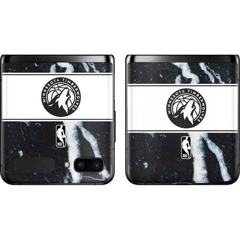 NBA Minnesota Timberwolves Marble Galaxy Z Flip Skin