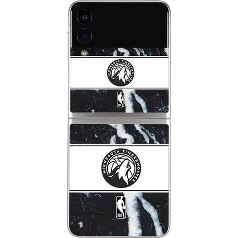 NBA Minnesota Timberwolves Marble Galaxy Z Flip3 5G Skin