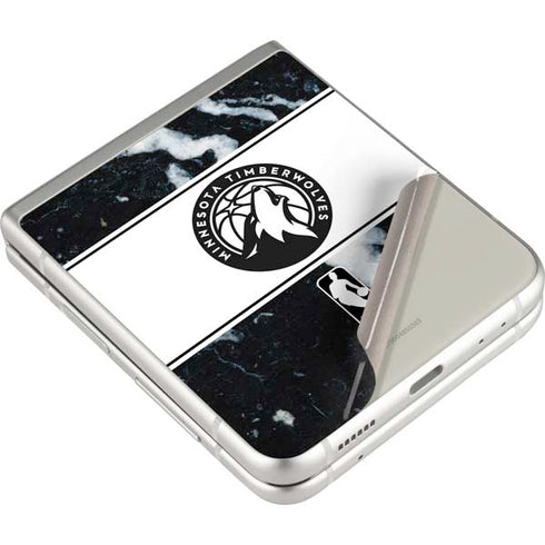 NBA Minnesota Timberwolves Marble Galaxy Z Flip3 5G Skin