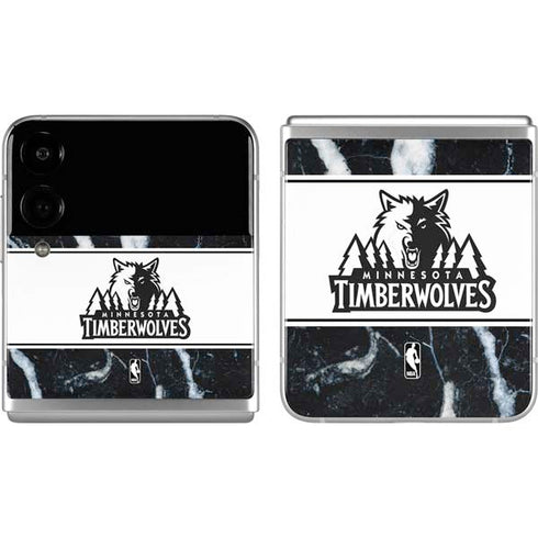 NBA Minnesota Timberwolves Marble Galaxy Z Flip4 5G Skin
