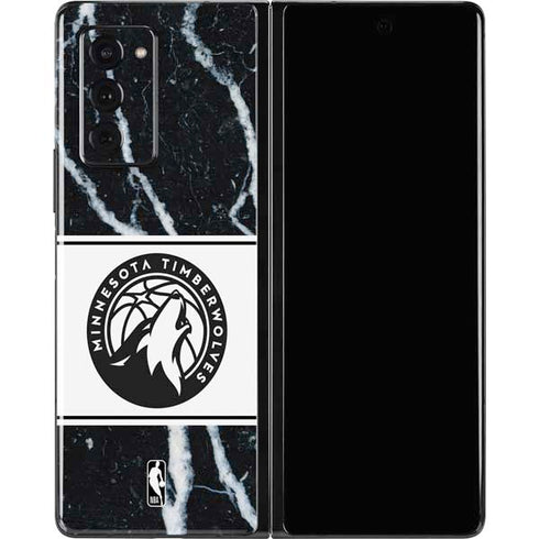 NBA Minnesota Timberwolves Marble Galaxy Z Fold2 5G Skin