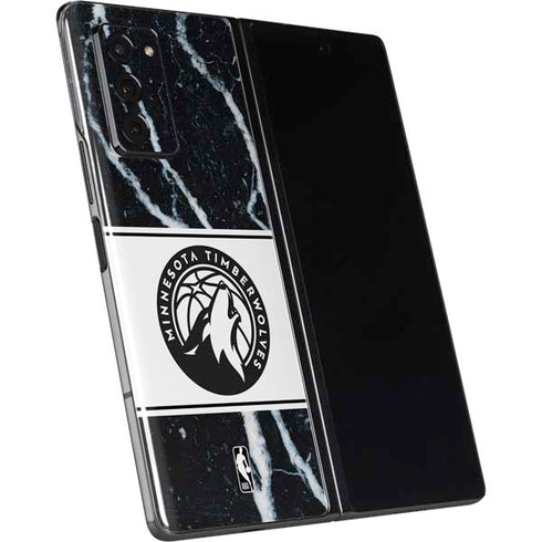 NBA Minnesota Timberwolves Marble Galaxy Z Fold2 5G Skin