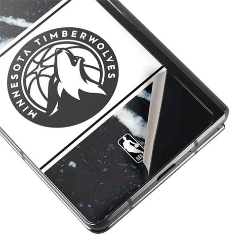 NBA Minnesota Timberwolves Marble Galaxy Z Fold2 5G Skin