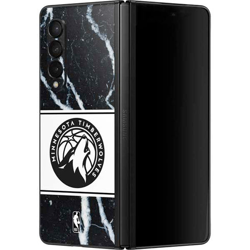 NBA Minnesota Timberwolves Marble Galaxy Z Fold3 5G Skin