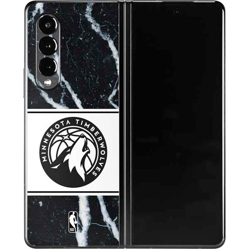 NBA Minnesota Timberwolves Marble Galaxy Z Fold3 5G Skin