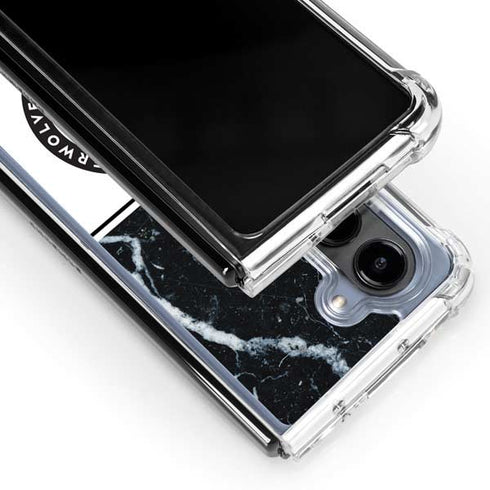 NBA Minnesota Timberwolves Marble Galaxy Z Fold5 5G Clear Case