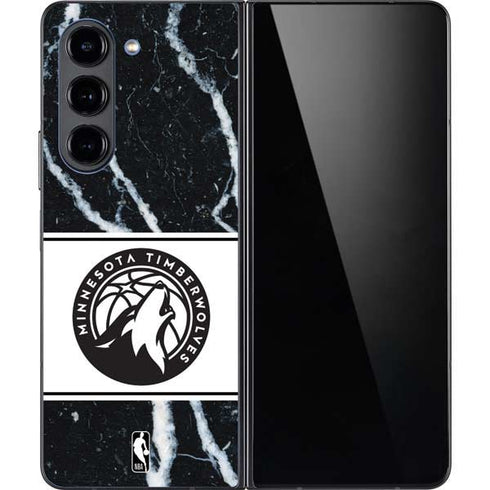 NBA Minnesota Timberwolves Marble Galaxy Z Fold5 5G Skin