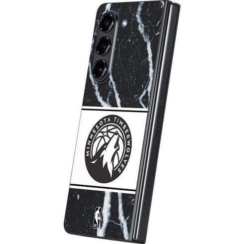 NBA Minnesota Timberwolves Marble Galaxy Z Fold5 5G Skin