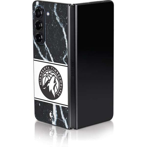 NBA Minnesota Timberwolves Marble Galaxy Z Fold5 5G Skin